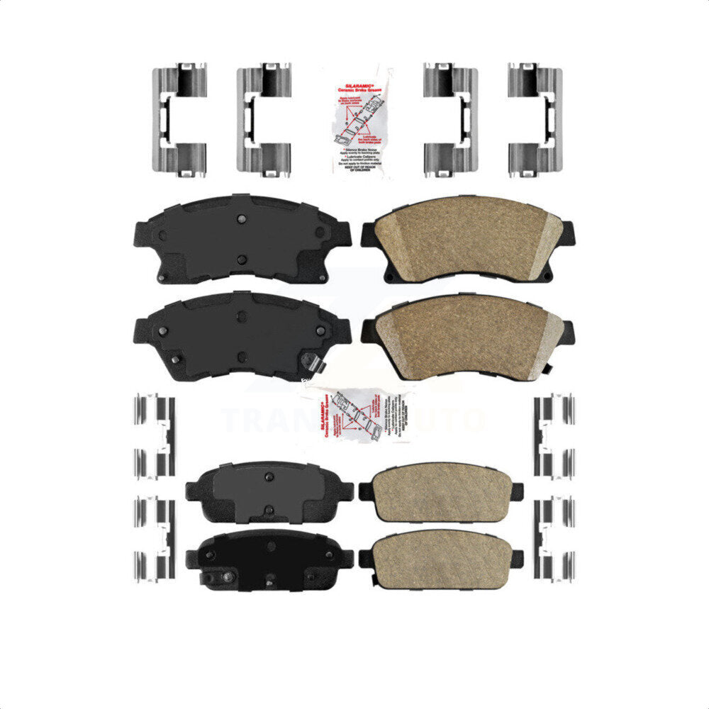 AmeriBRAKES Front Rear Ceramic Disc Brake Pads Kit For Chevrolet Cruze Sonic Limited KNF-100489