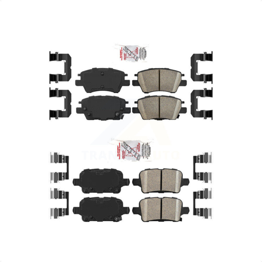 AmeriBRAKES Front Rear Ceramic Disc Brake Pads Kit For Chevrolet Cruze Volt Bolt EV EUV KNF-100736