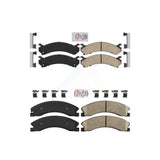 AmeriBRAKES Front Rear Ceramic Disc Brake Pads Kit For Chevrolet Express 3500 GMC Savana 4500 KNF-100075