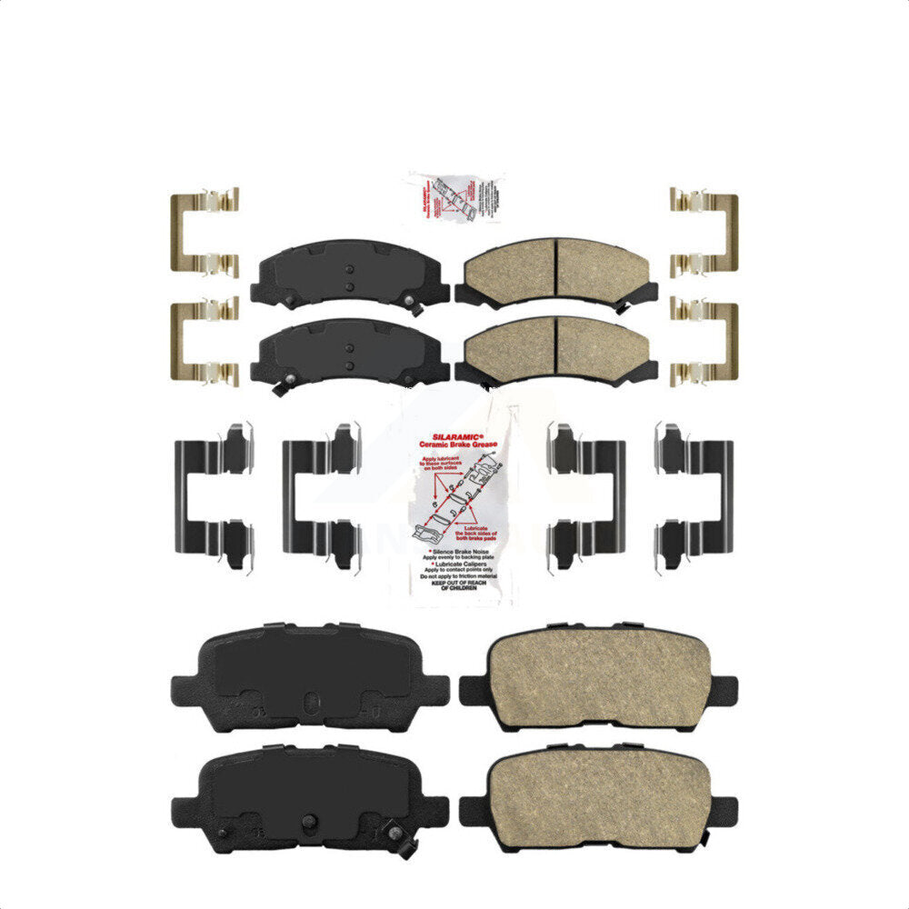 AmeriBRAKES Front Rear Ceramic Disc Brake Pads Kit For Chevrolet Impala Limited KNF-100528