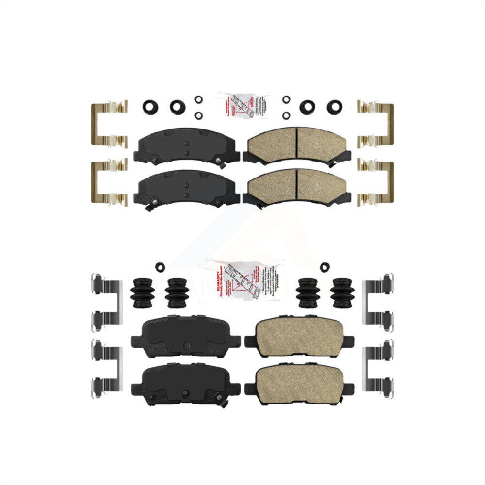 AmeriBRAKES Front Rear Ceramic Disc Brake Pads Kit For Chevrolet Impala Limited KNF-100529