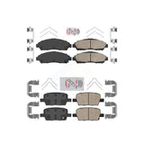 AmeriBRAKES Front Rear Ceramic Disc Brake Pads Kit For Chevrolet Traverse GMC Acadia Cadillac XT5 Buick Enclave Blazer XT6 KNF-100536