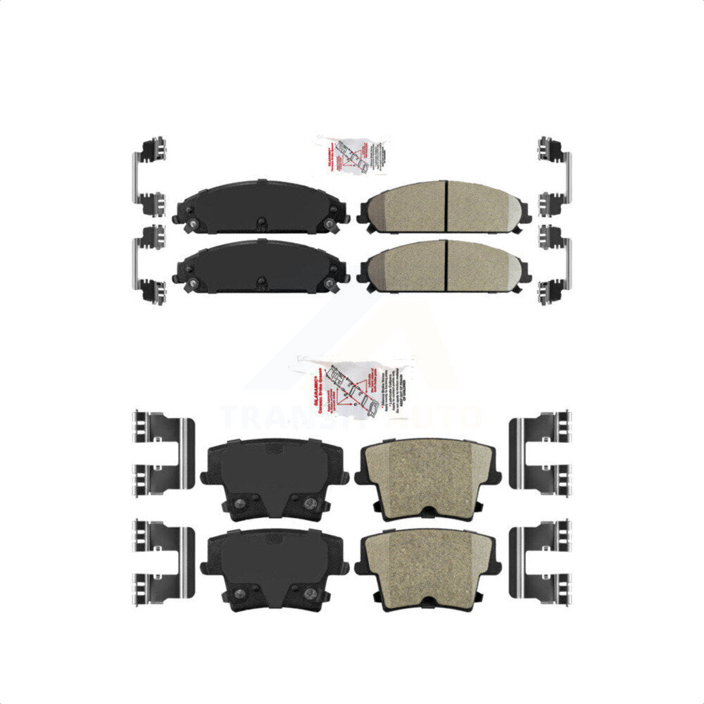 AmeriBRAKES Front Rear Ceramic Disc Brake Pads Kit For Dodge Charger Chrysler 300 Challenger Magnum KNF-100324