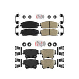 AmeriBRAKES Front Rear Ceramic Disc Brake Pads Kit For Dodge Charger Chrysler 300 Challenger Magnum KNF-100325