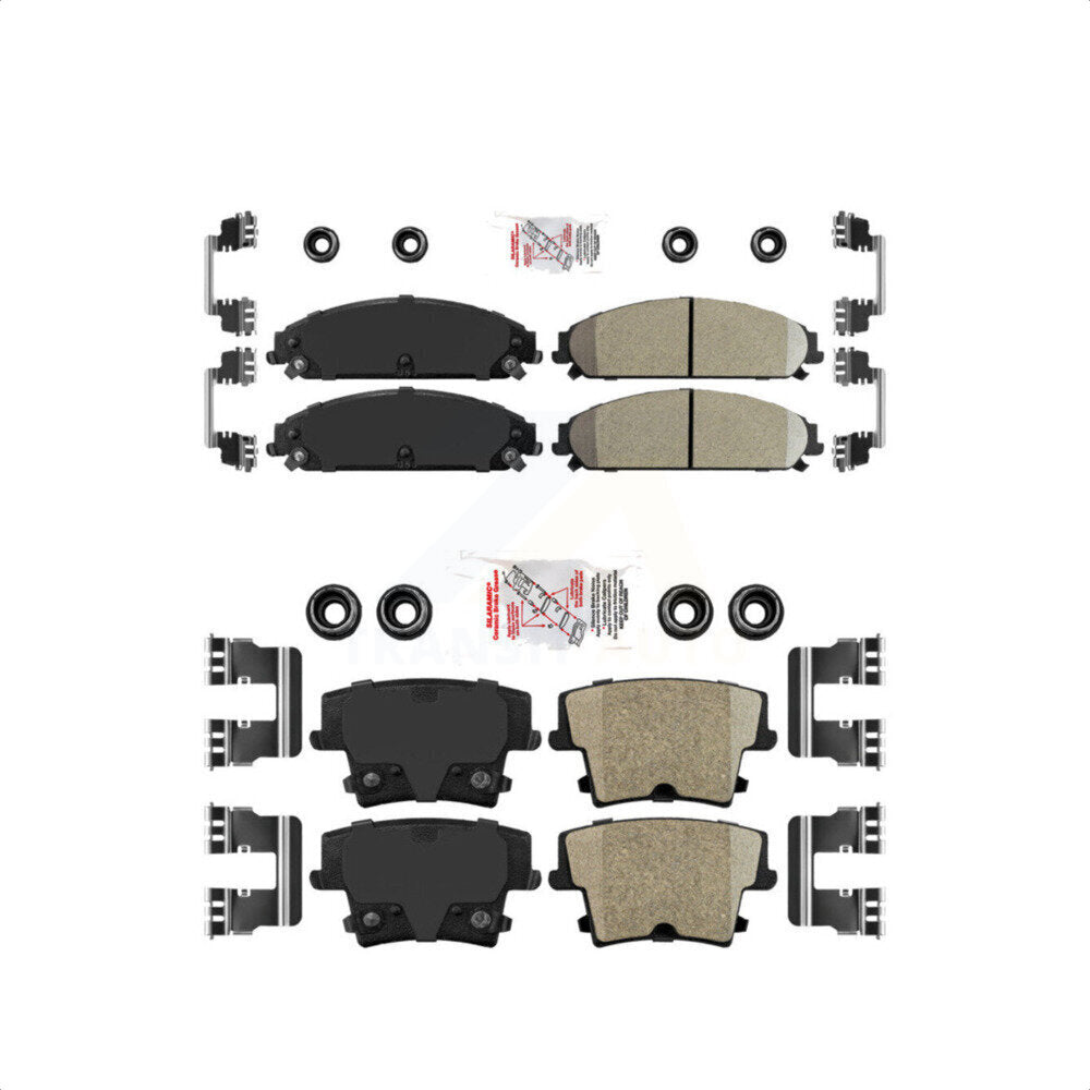 AmeriBRAKES Front Rear Ceramic Disc Brake Pads Kit For Dodge Charger Chrysler 300 Challenger Magnum KNF-100328