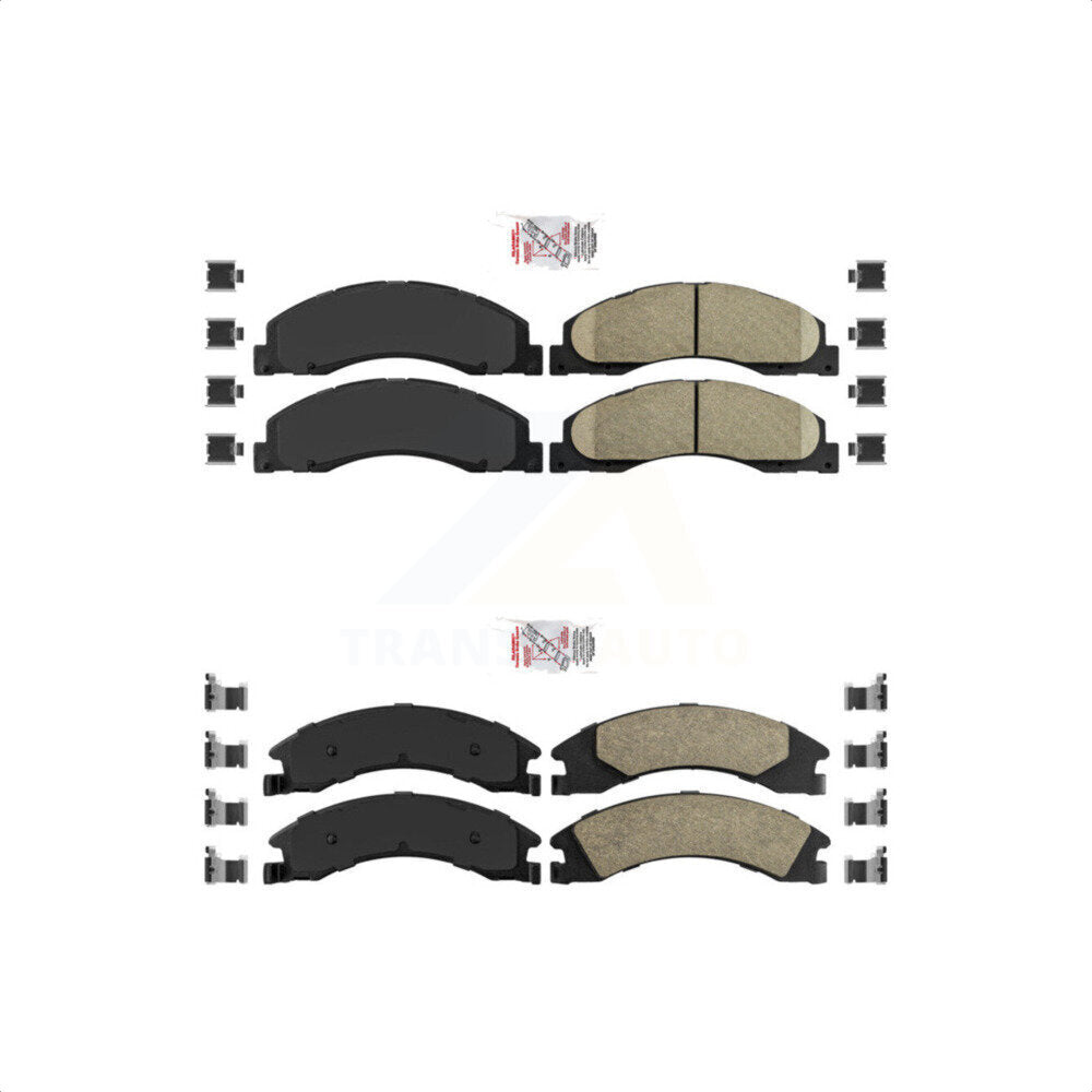 AmeriBRAKES Front Rear Ceramic Disc Brake Pads Kit For Ford E-350 Super Duty E-250 E-150 E-450 Econoline KNF-101311
