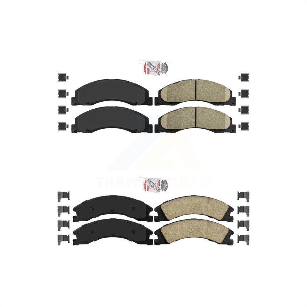 AmeriBRAKES Front Rear Ceramic Disc Brake Pads Kit For Ford E-450 Super Duty KNF-101317