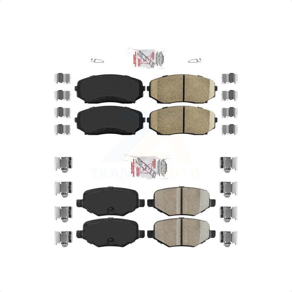 AmeriBRAKES Front Rear Ceramic Disc Brake Pads Kit For Ford Edge Lincoln MKX KNF-101238