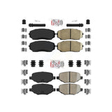 AmeriBRAKES Front Rear Ceramic Disc Brake Pads Kit For Ford Edge Lincoln MKX KNF-101239