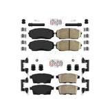 AmeriBRAKES Front Rear Ceramic Disc Brake Pads Kit For Ford Edge Mazda CX-9 CX-7 Lincoln MKX KNF-101233