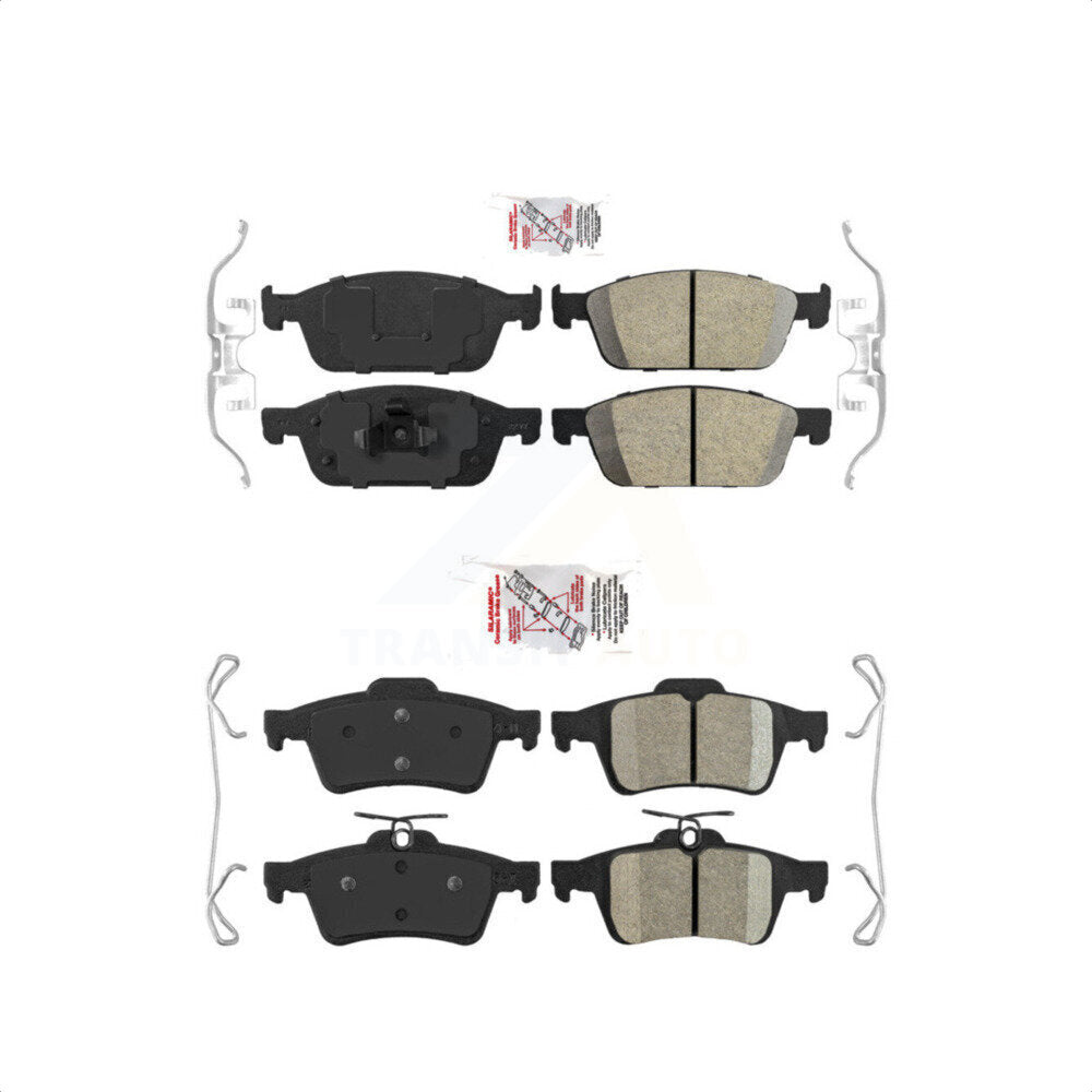AmeriBRAKES Front Rear Ceramic Disc Brake Pads Kit For Ford Escape Transit Connect KNF-100274