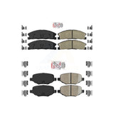 AmeriBRAKES Front Rear Ceramic Disc Brake Pads Kit For Ford Explorer Police Interceptor Utility Lincoln MKS Flex Taurus MKT KNF-100154