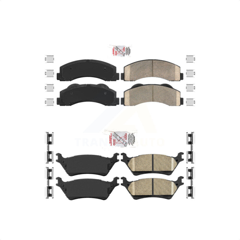 AmeriBRAKES Front Rear Ceramic Disc Brake Pads Kit For Ford F-150 KNF-101175