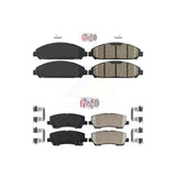 AmeriBRAKES Front Rear Ceramic Disc Brake Pads Kit For Ford Mustang KNF-101054