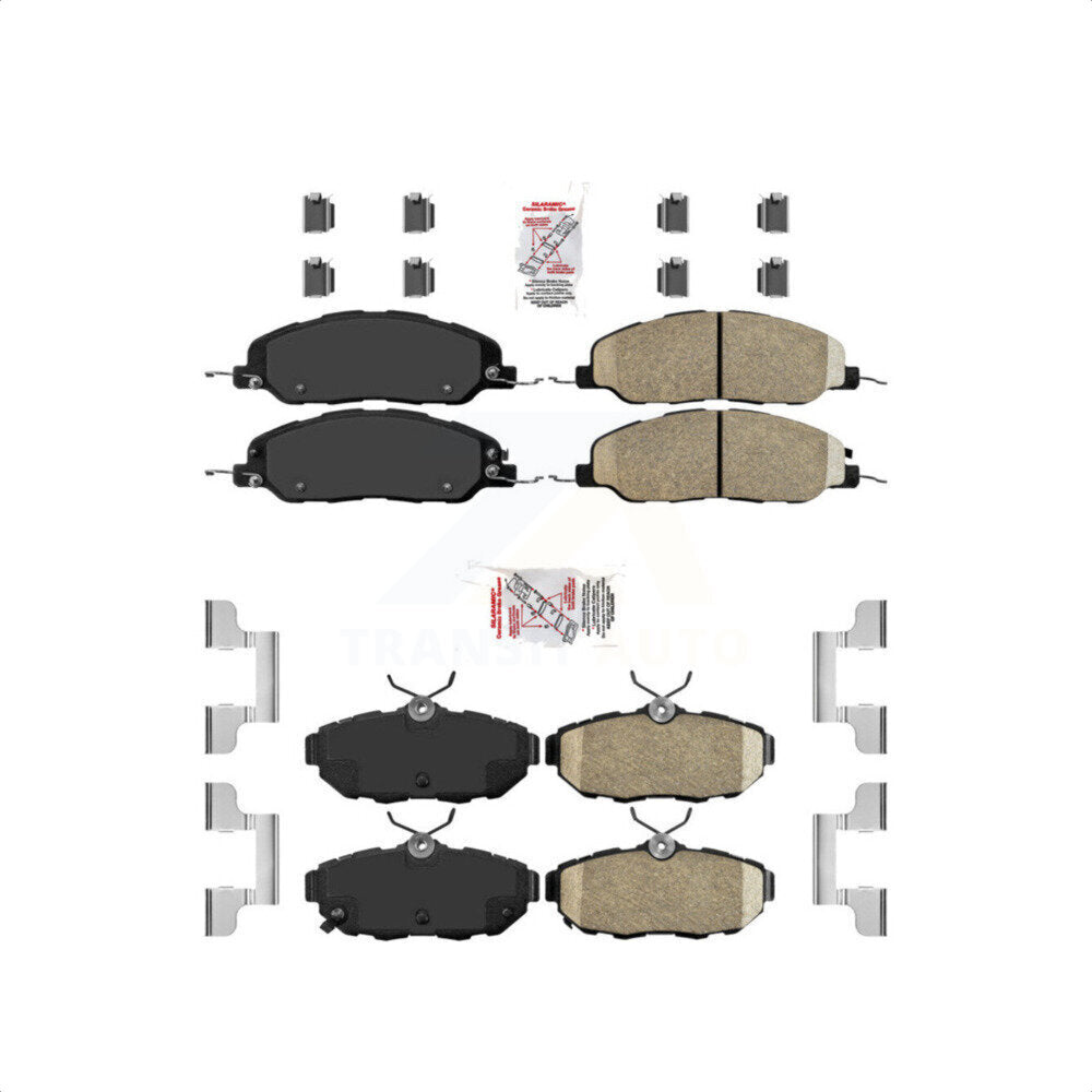 AmeriBRAKES Front Rear Ceramic Disc Brake Pads Kit For Ford Mustang KNF-101357