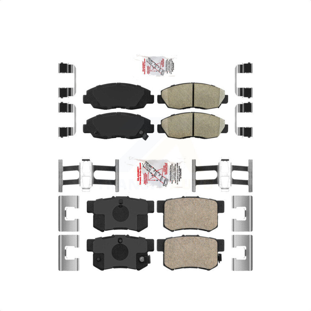 AmeriBRAKES Front Rear Ceramic Disc Brake Pads Kit For Honda Accord Acura CL KNF-101010