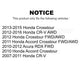 AmeriBRAKES Front Rear Ceramic Disc Brake Pads Kit For Honda CR-V Crosstour Accord Acura RDX KNF-100315