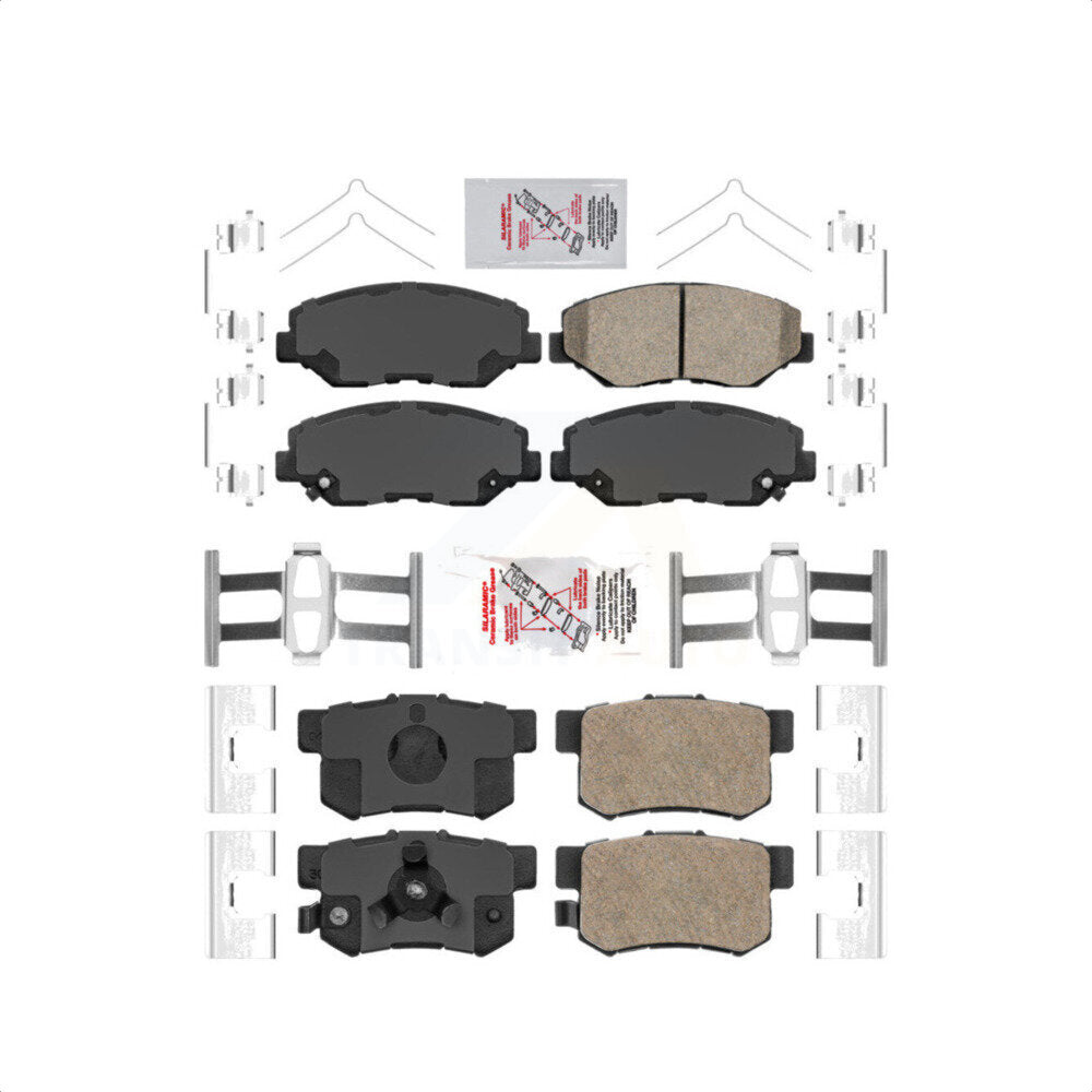 AmeriBRAKES Front Rear Ceramic Disc Brake Pads Kit For Honda CR-V KNF-100312