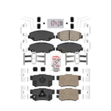 AmeriBRAKES Front Rear Ceramic Disc Brake Pads Kit For Honda CR-V KNF-100313