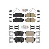 AmeriBRAKES Front Rear Ceramic Disc Brake Pads Kit For Honda Civic KNF-100299