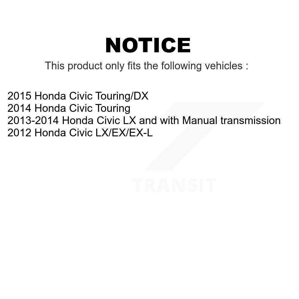 AmeriBRAKES Front Rear Ceramic Disc Brake Pads Kit For Honda Civic KNF-100300