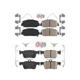 AmeriBRAKES Front Rear Ceramic Disc Brake Pads Kit For Honda Civic KNF-100305