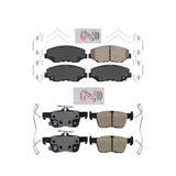 AmeriBRAKES Front Rear Ceramic Disc Brake Pads Kit For Honda Civic KNF-100308