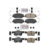 AmeriBRAKES Front Rear Ceramic Disc Brake Pads Kit For Honda Civic KNF-100309