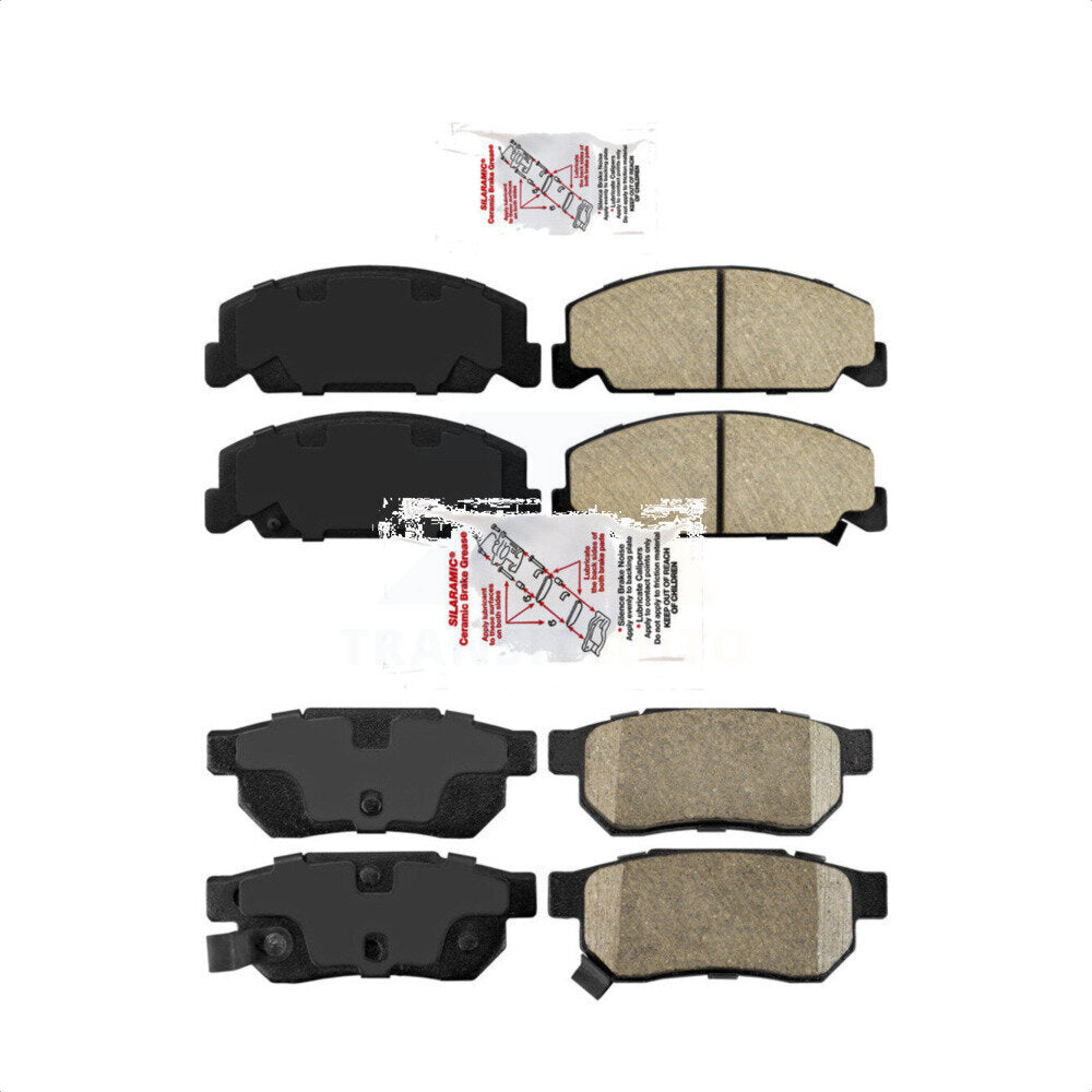AmeriBRAKES Front Rear Ceramic Disc Brake Pads Kit For Honda Civic del Sol KNF-100106
