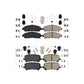 AmeriBRAKES Front Rear Ceramic Disc Brake Pads Kit For Honda Pilot Acura MDX Ridgeline KNF-101410