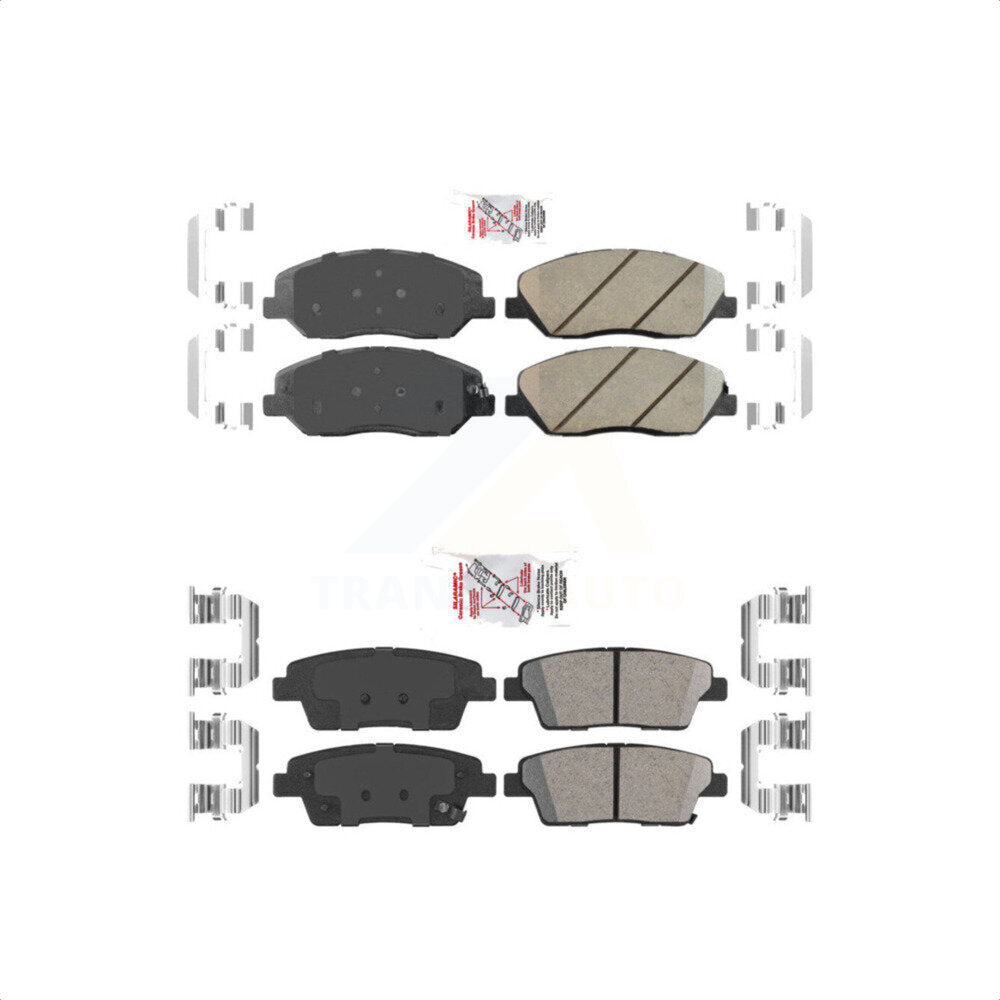 AmeriBRAKES Front Rear Ceramic Disc Brake Pads Kit For Hyundai Genesis 3.8L KNF-101198