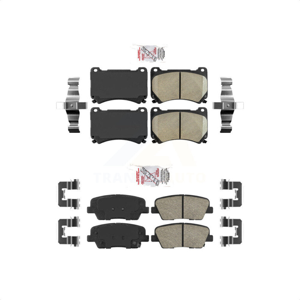 AmeriBRAKES Front Rear Ceramic Disc Brake Pads Kit For Hyundai Genesis Equus KNF-101191
