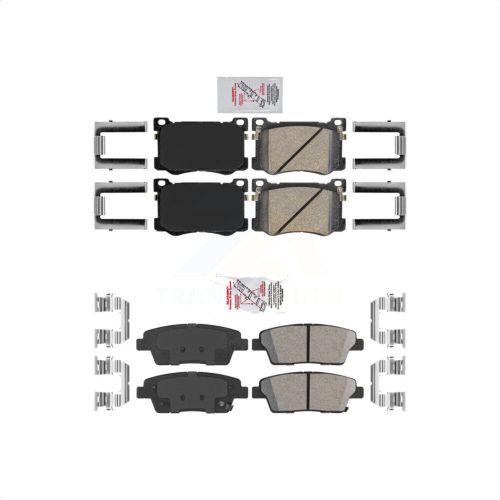 AmeriBRAKES Front Rear Ceramic Disc Brake Pads Kit For Hyundai Genesis G80 Kia K900 KNF-100259