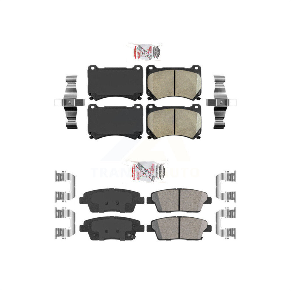 AmeriBRAKES Front Rear Ceramic Disc Brake Pads Kit For Hyundai Genesis KNF-101196