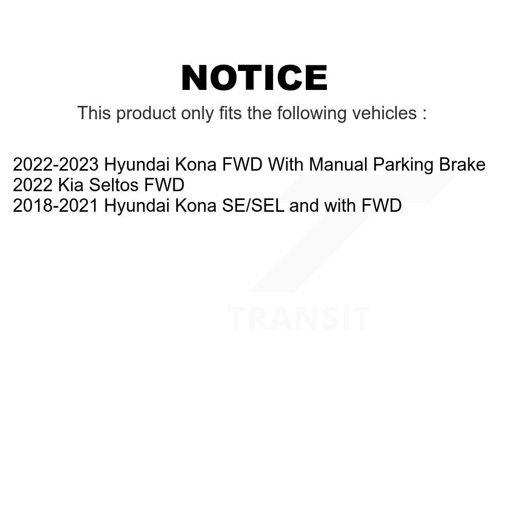 AmeriBRAKES Front Rear Ceramic Disc Brake Pads Kit For Hyundai Kona Kia Seltos KNF-101156