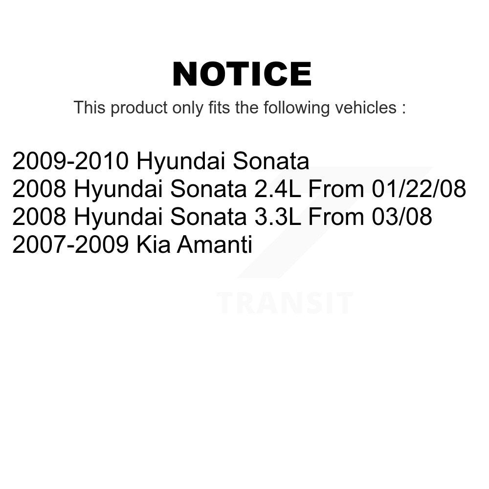 AmeriBRAKES Front Rear Ceramic Disc Brake Pads Kit For Hyundai Sonata Kia Amanti KNF-100787