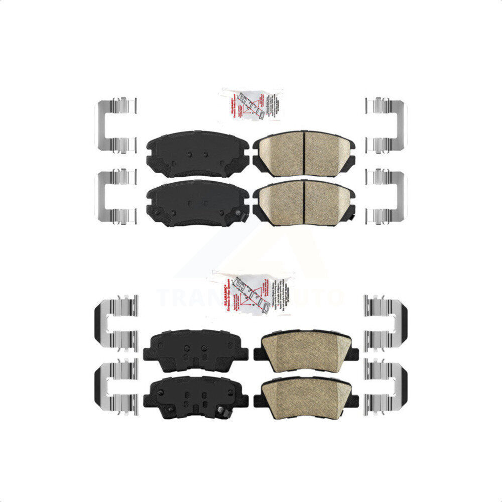 AmeriBRAKES Front Rear Ceramic Disc Brake Pads Kit For Hyundai Sonata Kia Amanti KNF-100787