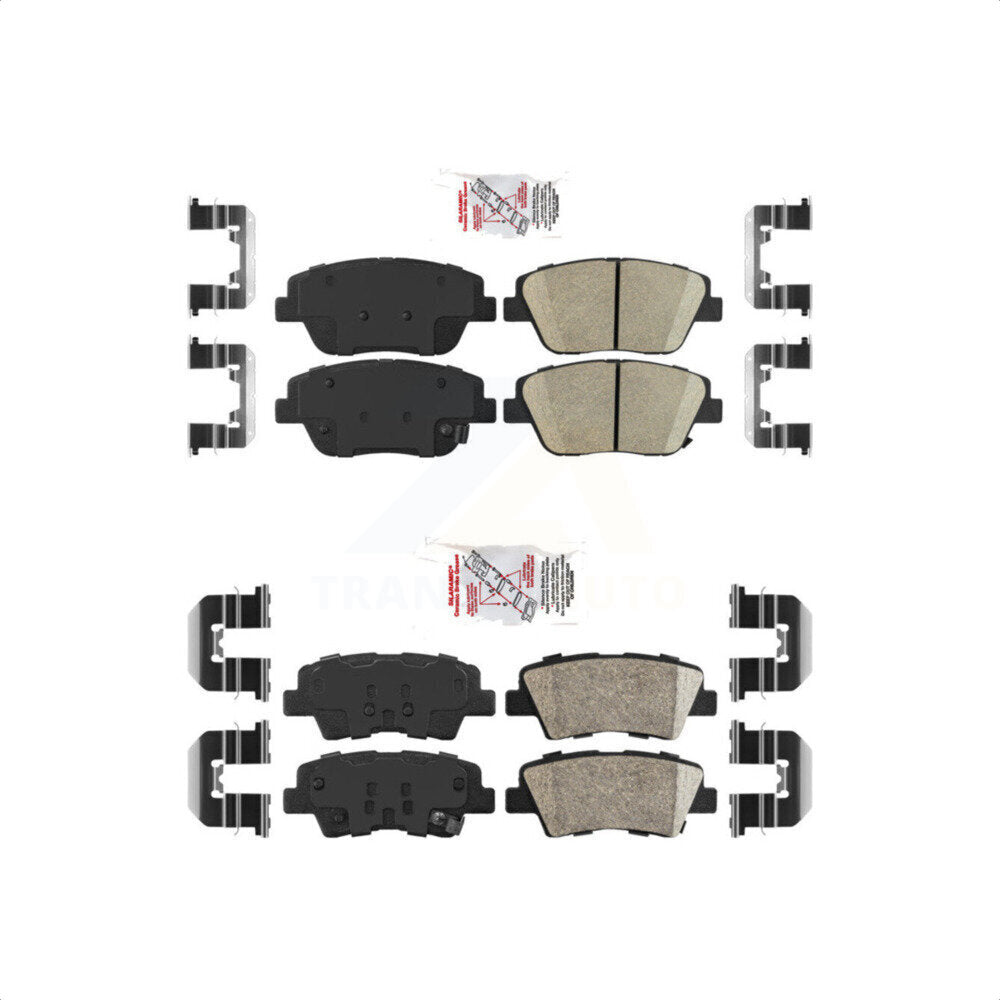 AmeriBRAKES Front Rear Ceramic Disc Brake Pads Kit For Hyundai Sonata Kia Optima KNF-100170