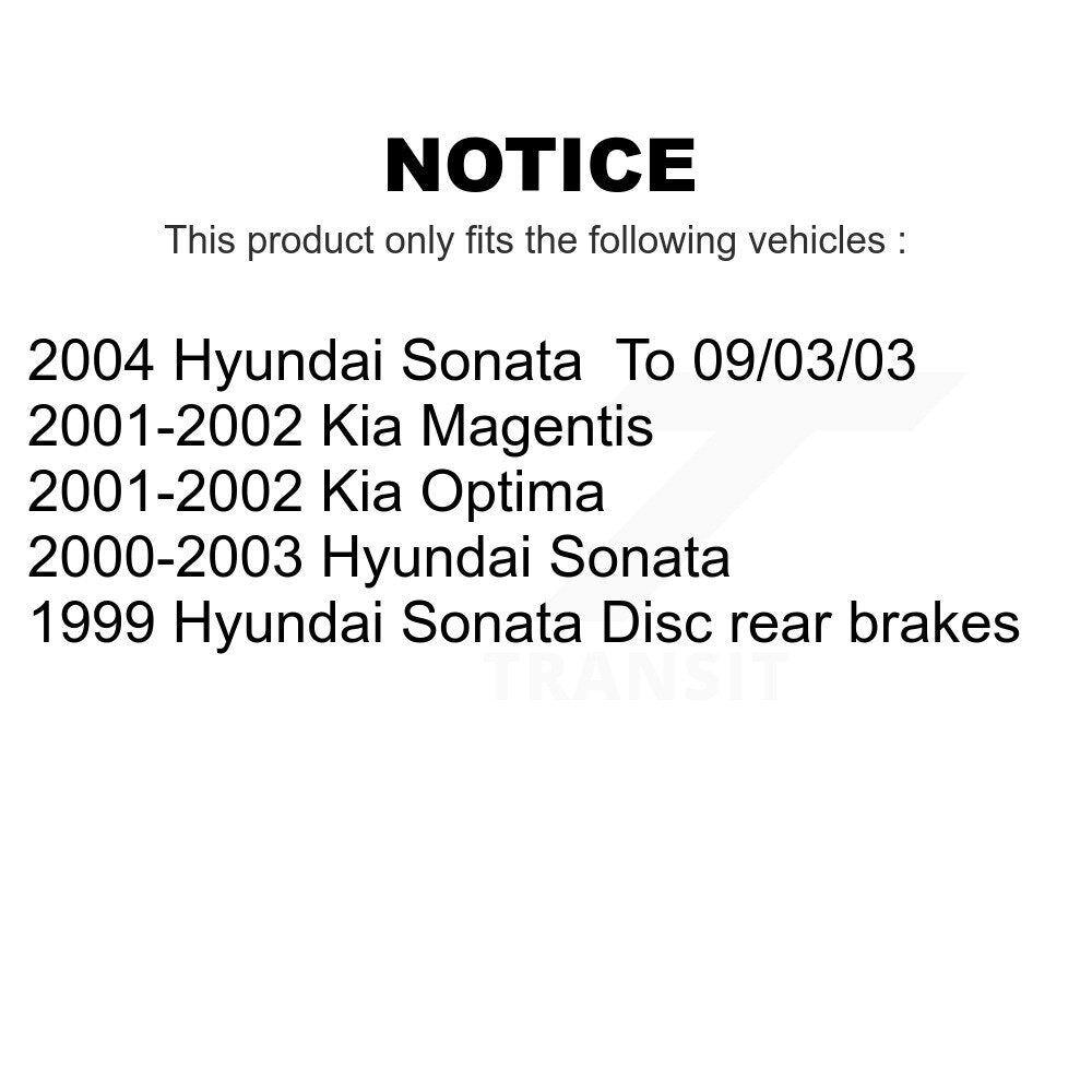AmeriBRAKES Front Rear Ceramic Disc Brake Pads Kit For Hyundai Sonata Kia Optima Magentis KNF-100777