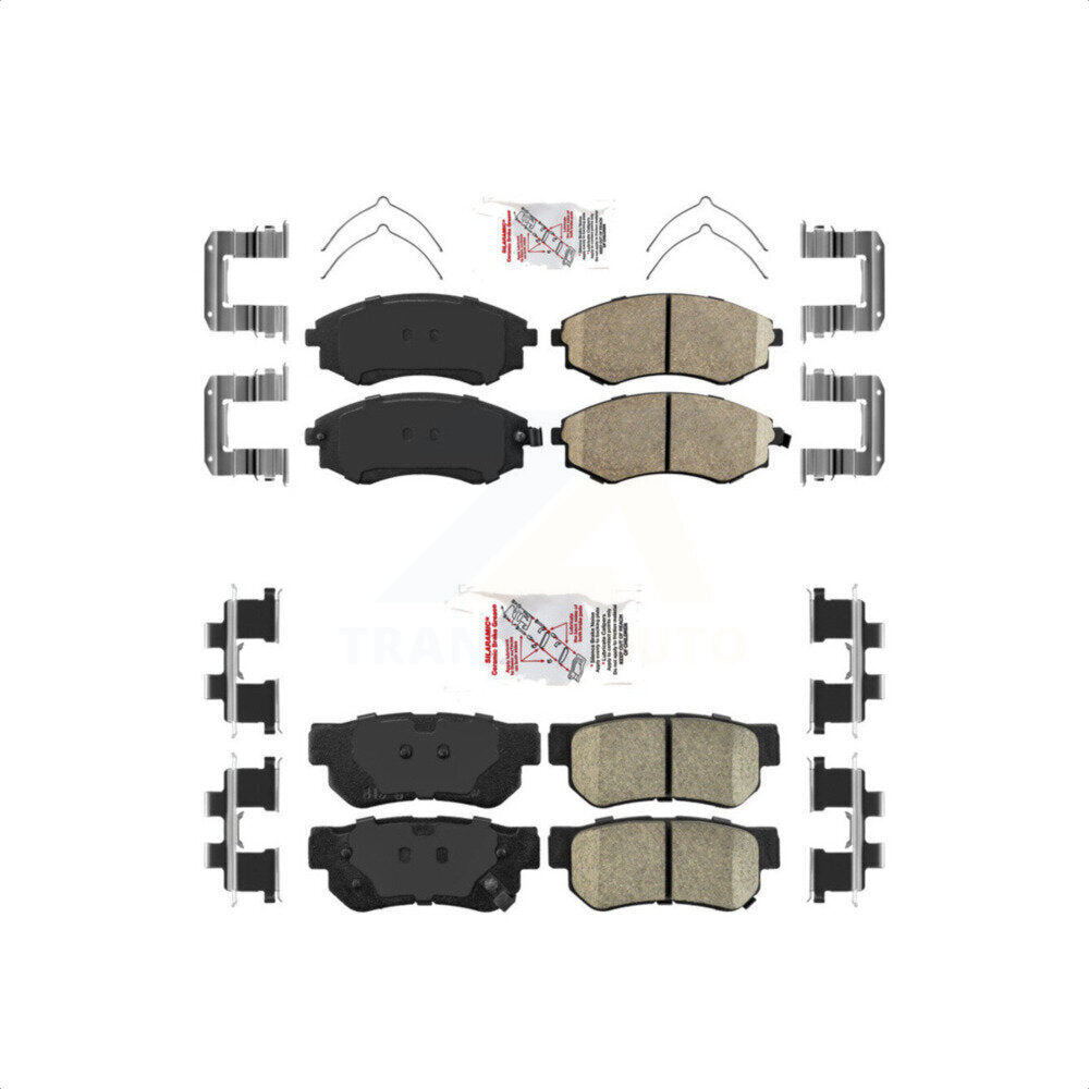 AmeriBRAKES Front Rear Ceramic Disc Brake Pads Kit For Hyundai Sonata Kia Optima Magentis KNF-100777