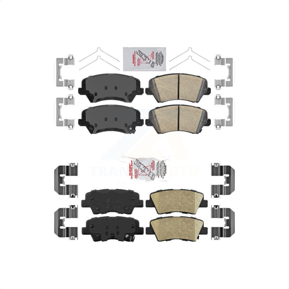 AmeriBRAKES Front Rear Ceramic Disc Brake Pads Kit For Hyundai Veloster Elantra GT KNF-100635