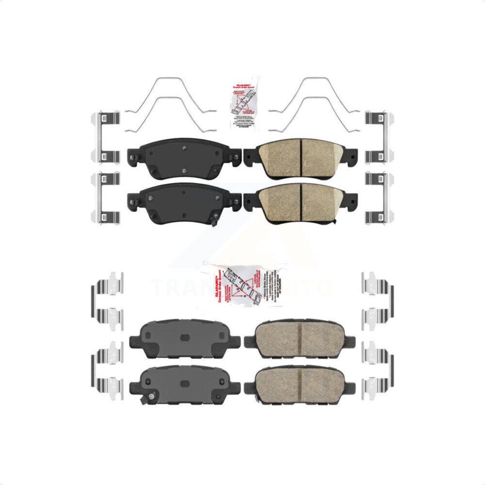 AmeriBRAKES Front Rear Ceramic Disc Brake Pads Kit For INFINITI G37 G35 Q60 KNF-100912