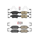 AmeriBRAKES Front Rear Ceramic Disc Brake Pads Kit For INFINITI G37 G35 Q60 KNF-100912