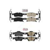 AmeriBRAKES Front Rear Ceramic Disc Brake Pads Kit For Jeep Grand Cherokee Dodge Durango KNF-100396