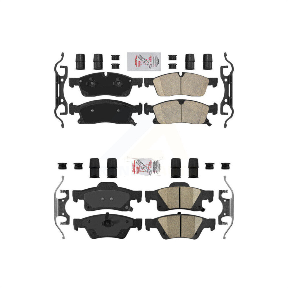 AmeriBRAKES Front Rear Ceramic Disc Brake Pads Kit For Jeep Grand Cherokee Dodge Durango KNF-100397