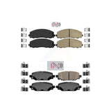 AmeriBRAKES Front Rear Ceramic Disc Brake Pads Kit For Jeep Wrangler KNF-101503