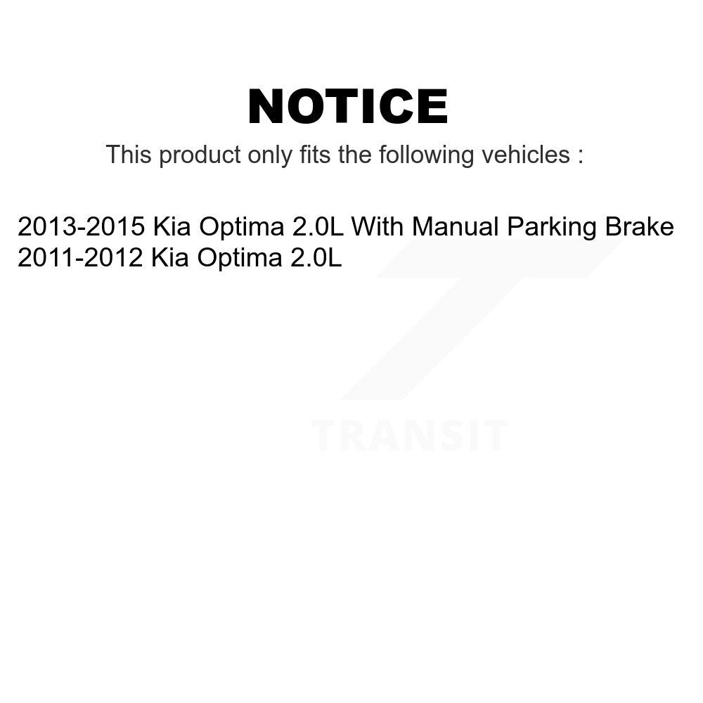 AmeriBRAKES Front Rear Ceramic Disc Brake Pads Kit For Kia Optima 2.0L KNF-100190