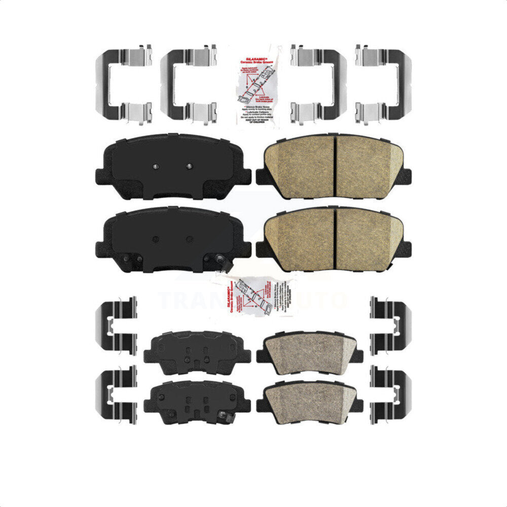 AmeriBRAKES Front Rear Ceramic Disc Brake Pads Kit For Kia Optima 2.0L KNF-100190