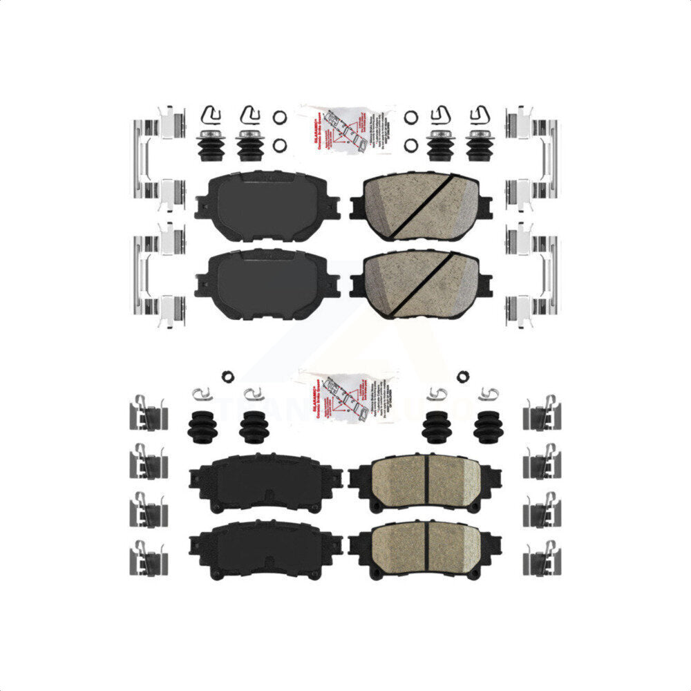 AmeriBRAKES Front Rear Ceramic Disc Brake Pads Kit For Lexus IS250 KNF-101061