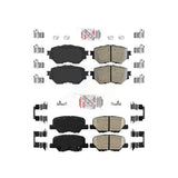AmeriBRAKES Front Rear Ceramic Disc Brake Pads Kit For Mazda 3 Sport KNF-101206